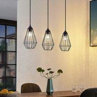 Lindby Elainy hanging light cage lampshades 3-bulb