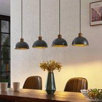 Lindby Durbis hanging light hand-coloured, 4-bulb