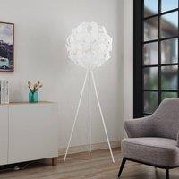 Lindby Varika floor lamp with ball shade, white