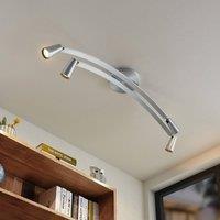 Lucande Velanoris ceiling lamp, 4-bulb, aluminium