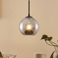Lindby Jurian 1-bulb pendant light, black/smoke