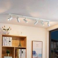 Lindby ceiling spotlight Joffrey, 116 cm, white, 6-bulb, GU10