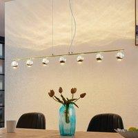 Lucande Kilio LED hanging light, 7-bulb, gold