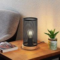 Lindby Kiriya table lamp, grid lampshade