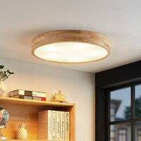 Lindby ceiling light Tanju, 60 cm, 5-bulb, oak wood, E27