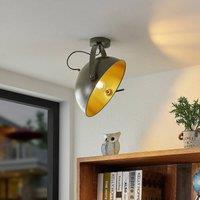 Lindby Muriel, ceiling lamp, hemisphere, dark grey