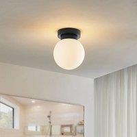 Lindby Tavino ceiling light, spherical shade, black
