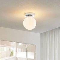 Lindby Tavino ceiling light, spherical shade, chrome