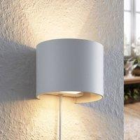 Arcchio Zuzana wall light, round, white, plug, G9, 13 cm
