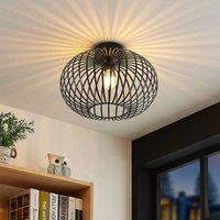 Lindby ceiling lamp Rosalea, copper-coloured, metal, 40 cm, E27