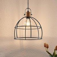 Lindby Flintos hanging light, 1-bulb, light wood