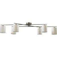 Lindby Pellinora ceiling light, nickel colour/white