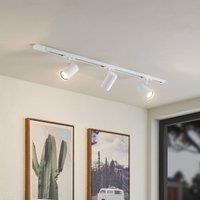 Lindby single-circuit track lighting system Linaro, GU10, white, 3-bulb