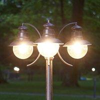Lindby outdoor light Eddie, 198 cm, rust, metal, IP44, E27