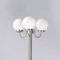 Lindby Samuel lamp post with three glass spheres