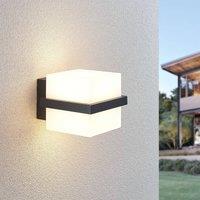 Lindby Auron LED outdoor wall lamp, cube-shaped