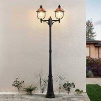 Lindby outdoor light Clint, 225cm, 2-bulb, seawater resistant, E27