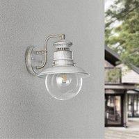 Lindby Gwendolyn outdoor wall light, white antique, metal, 26cm