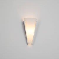 Lindby Magnus wall light, white, glass, height 31 cm, E14