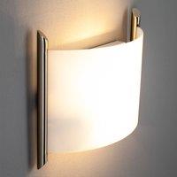 Lindby wall light Filippa, 31 cm, nickel, glass, E27
