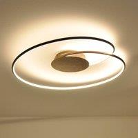 Lindby Joline LED ceiling lamp, 74 cm, rust brown, metal