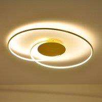 Lindby Joline LED ceiling lamp, 74 cm, gold-coloured, metal