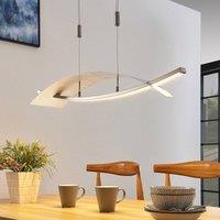 Lucande LED pendant light Marija, 90.5 cm, silver, metal