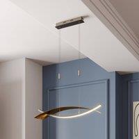 Lucande LED pendant light Marija, 91 cm, black, dimmable