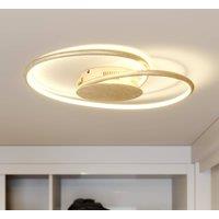 Lindby Joline LED ceiling lamp, 45 cm, gold-coloured, metal