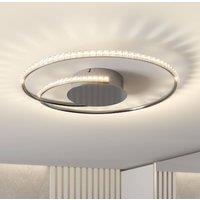 Lindby LED ceiling light Joline, crystals, 45 cm, metal