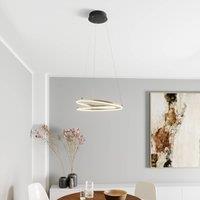 Lindby LED hanging light Davian, brass-coloured, 49 cm, dimmable