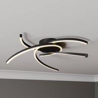Lindby Katris LED ceiling light, 58 cm, black