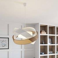 Lindby hanging light Simaria, brown/grey/white, 60 cm, E27