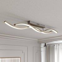 Lucande Mairia LED ceiling light, wave-shaped