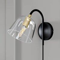 Lucande Anjita wall light, glass lampshade