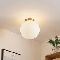 Lindby Meriala ceiling light brass, glass 30cm