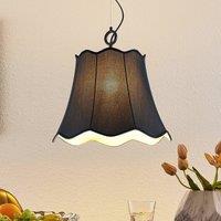 Lucande Binta hanging lamp, one-bulb, black