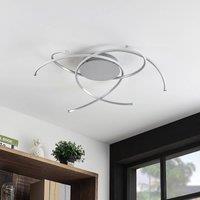 Lindby LED ceiling light Yareli, grey, metal, 70cm
