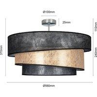 Lindby Ayvira ceiling light, black, gold