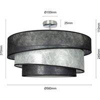 Lindby Ayvira ceiling light, black, silver