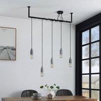 Lindby Doravio hanging lamp with concrete sockets