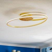 Lindby LED ceiling light Dorle, 60 cm, gold, aluminium