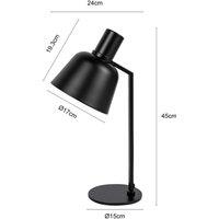 Lucande Servan table lamp, black iron
