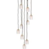 Lucande Taylan pendant light 9-bulb rondel