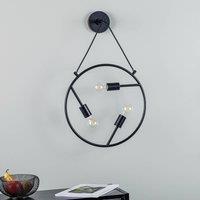 Lucande Linnard wall light made of steel, 3-bulb
