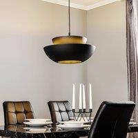Lucande Kellina pendant light, 48 cm, black, metal