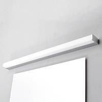 Lindby LED wall lamp Philippa, angular, 89 cm, chrome, IP44