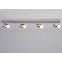 Lindby Dejan bathroom ceiling light, 85cm, 4-bulb, chrome, IP44