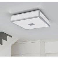 Lindby Eniola bathroom ceiling lamp, 30 cm, white/grey, IP44