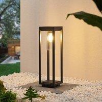 Lindby Estami pillar light, 50 cm, dark grey